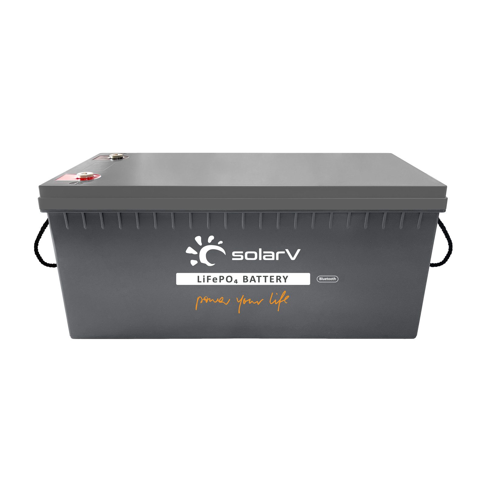 enjoy solar solarV® LiFePO4 Batterie 100Ah-200Ah 12,8V/25,6V Batterie, LiFePO4 Batterie, mit BMS und Bluetooth für Solaranlage