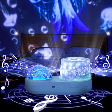 Novzep Projektionslampe Projektionslicht, 10 Ozeaneffekte Musik Kinder-Nachtlicht