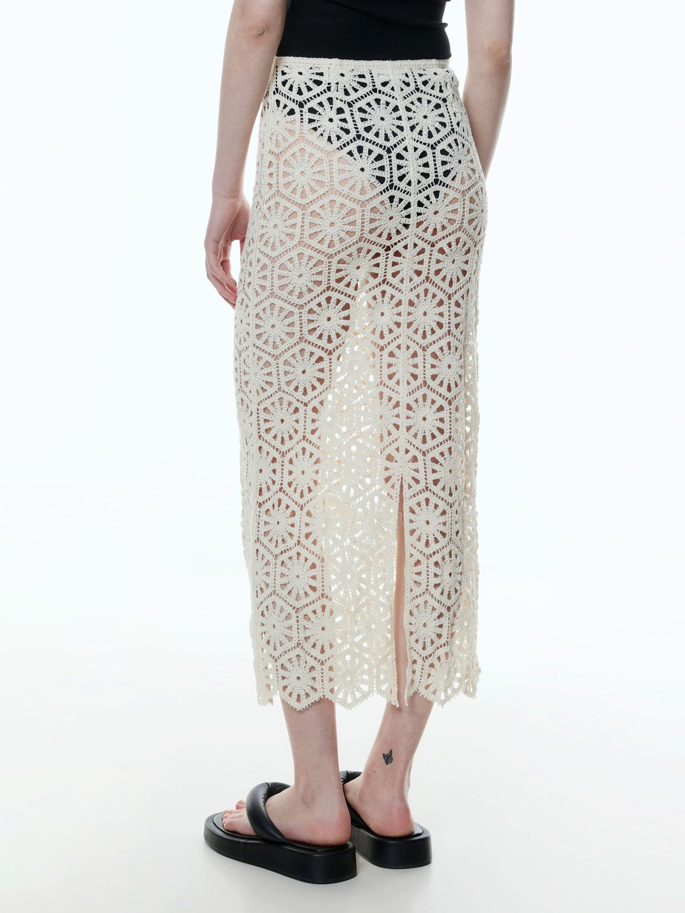 EDITED Bleistiftrock Alencia (1-tlg) Lochmuster