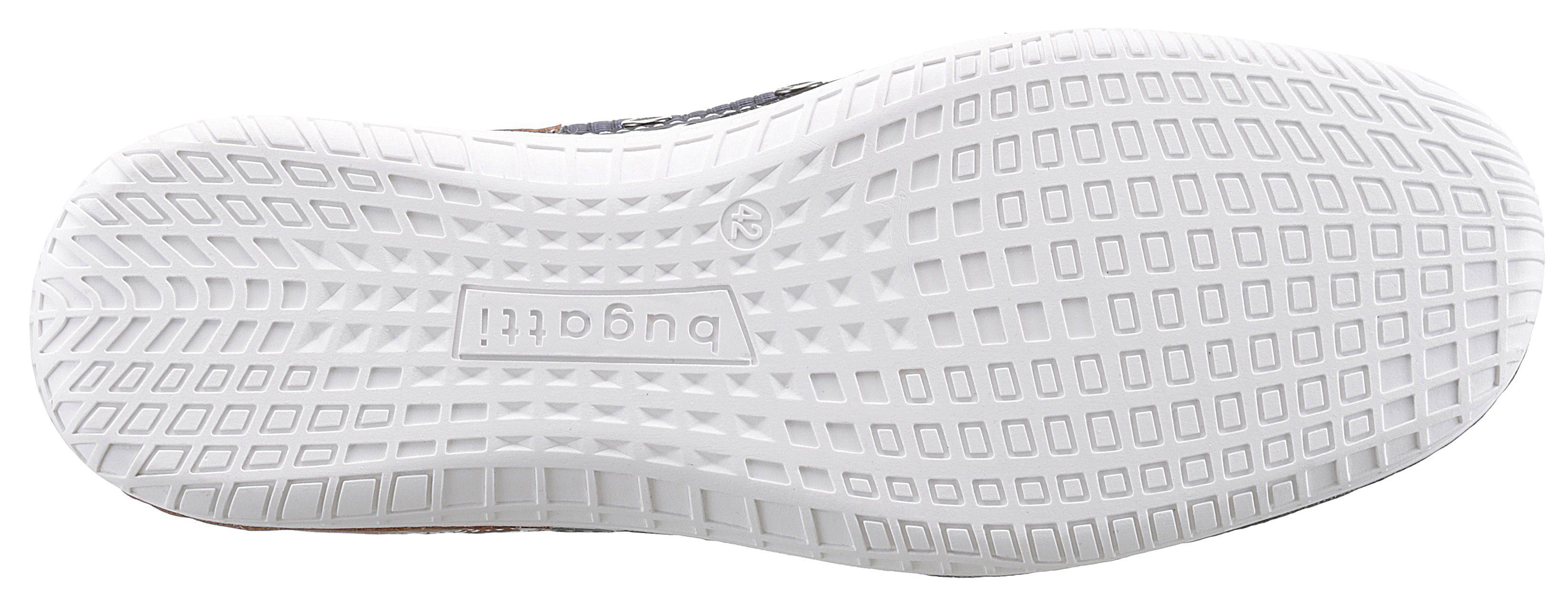 bugatti Slip-On Sneaker, Freizeitschuh, Halbschuh, Slipper mit Kontrastnähten- und besätzen