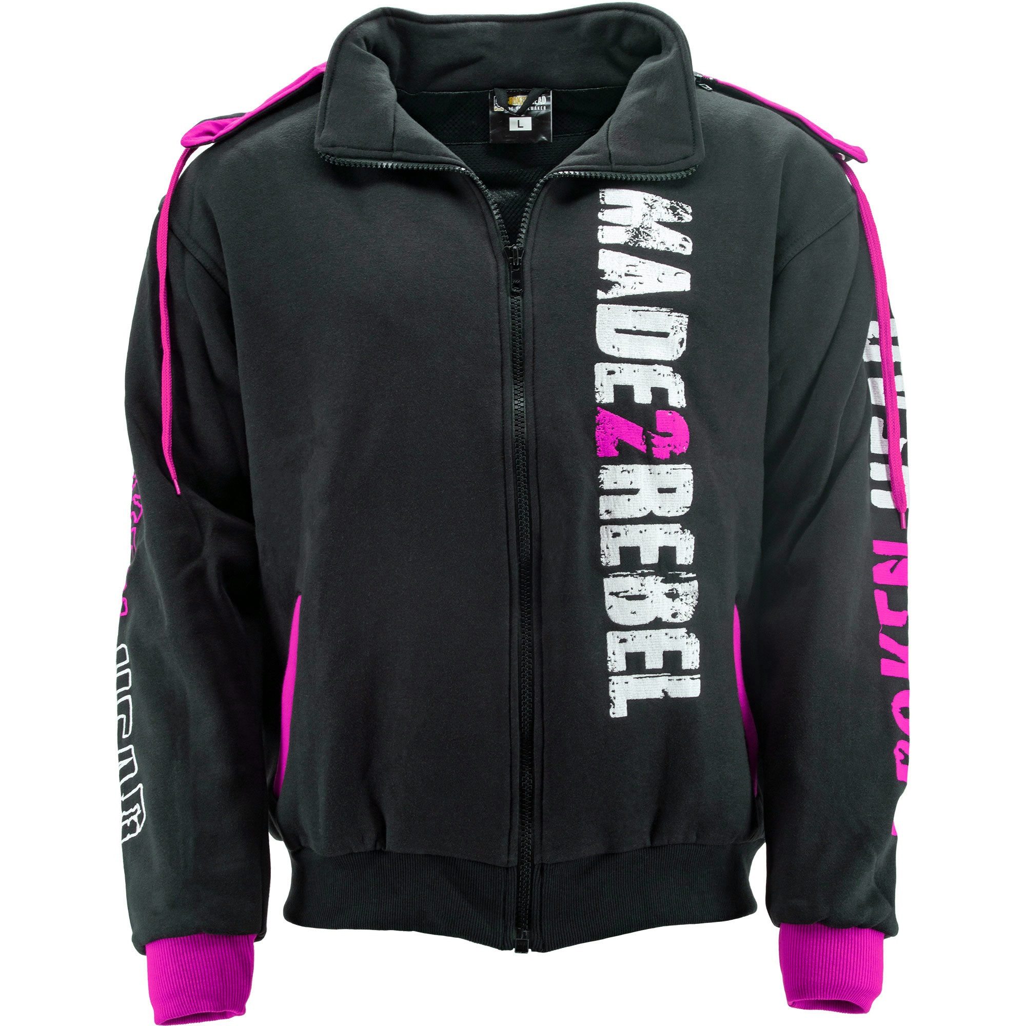 Broken Head Hoodie Made2Rebel Pink Abnehmbare Kapuze