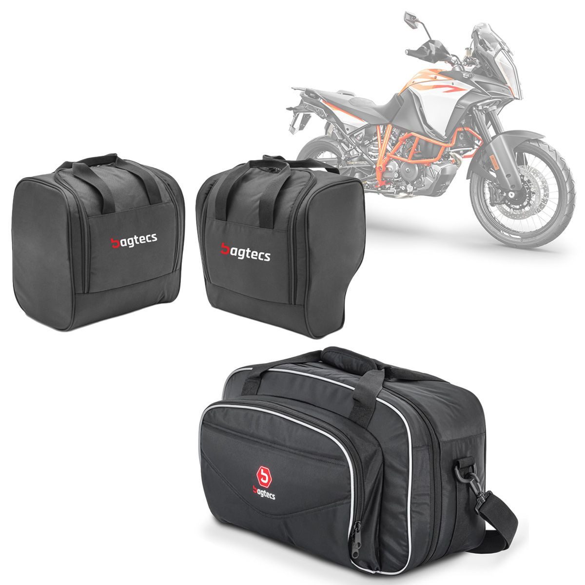 Bagtecs Reisetasche Innentaschen für original Kofferset + Topcase für KTM 1290 Super Adven
