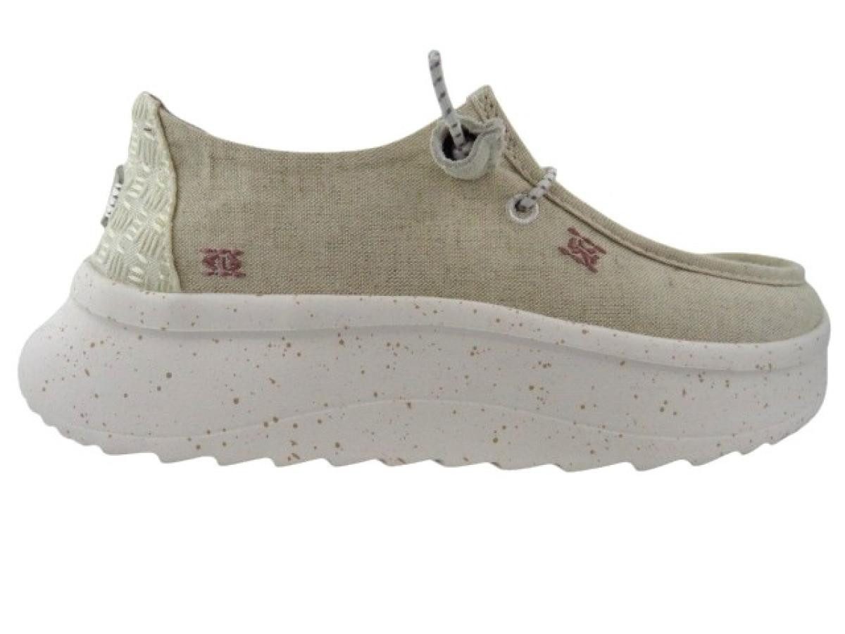 Hey Dude Wendy Peak chambray cream Slipper