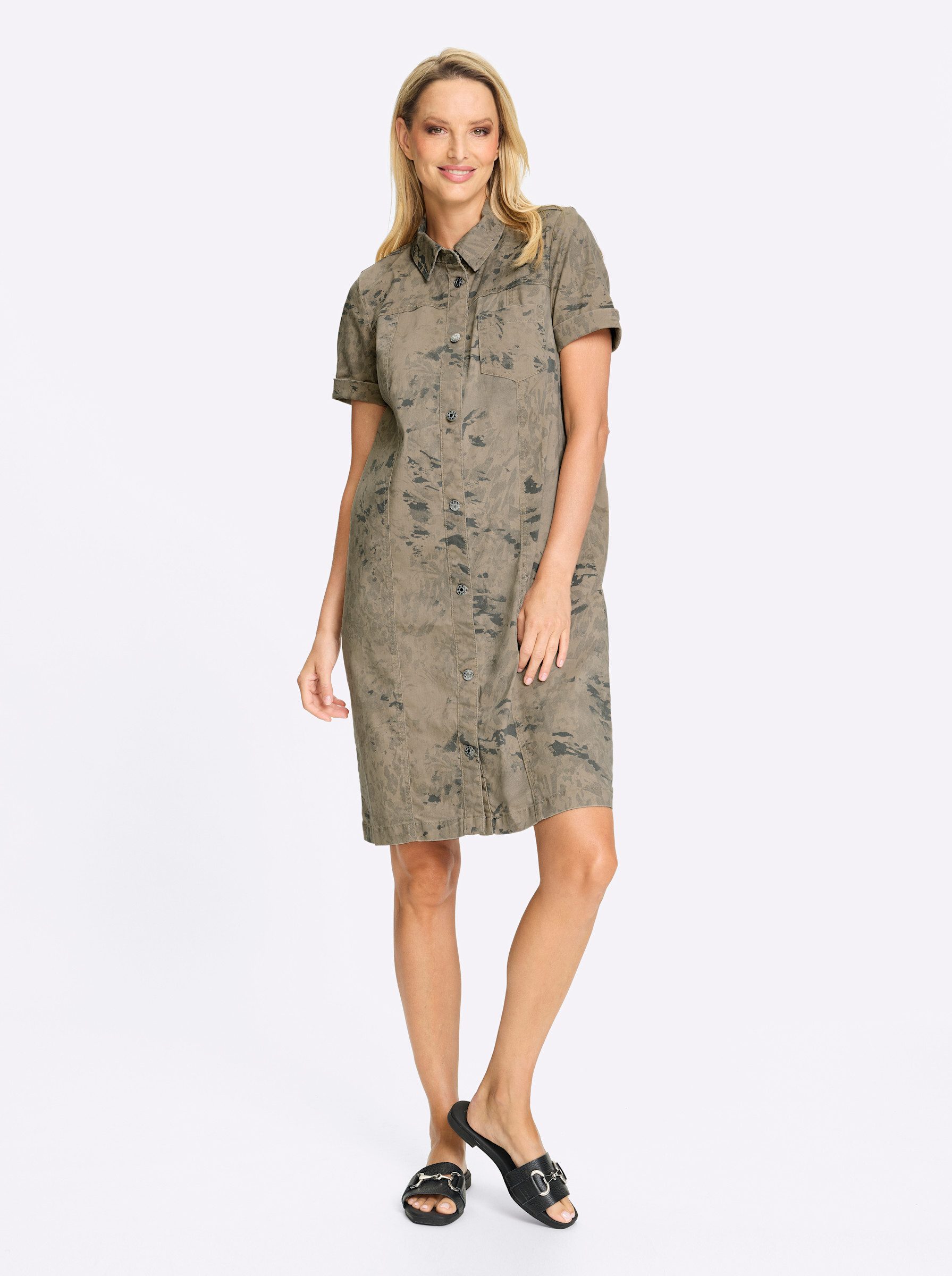 heine Etuikleid Druck-Kleid Kurzarm günstig online kaufen