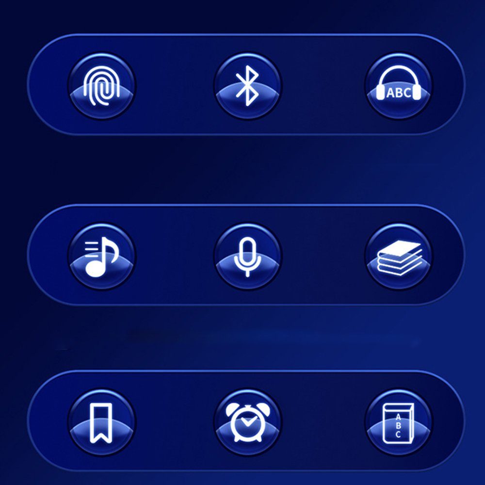 Bedee MP3-Player mit Bluetooth Unterstützt Musik-Player (16 MP3-Player Lautsprecher E-Book-Reader TF-Karte) mit GB, bis 128GB HiFi-Sound