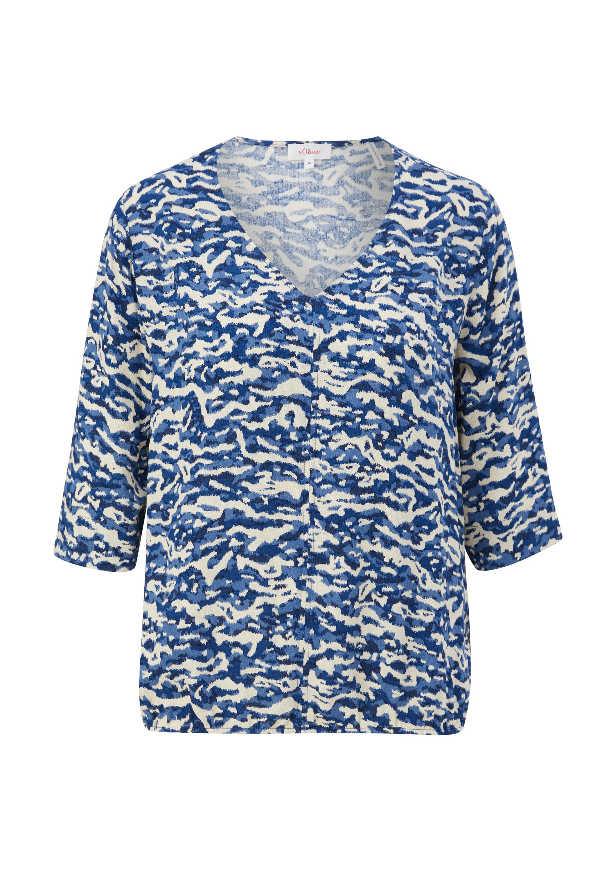 s.Oliver Kurzarmbluse Bluse Blusenshirt aus Viskose günstig online kaufen