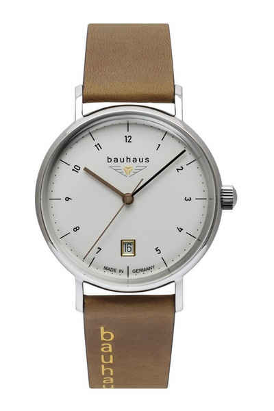 bauhaus Quarzuhr 2141-1, Armbanduhr, Damenuhr, Datum, Made in Germany