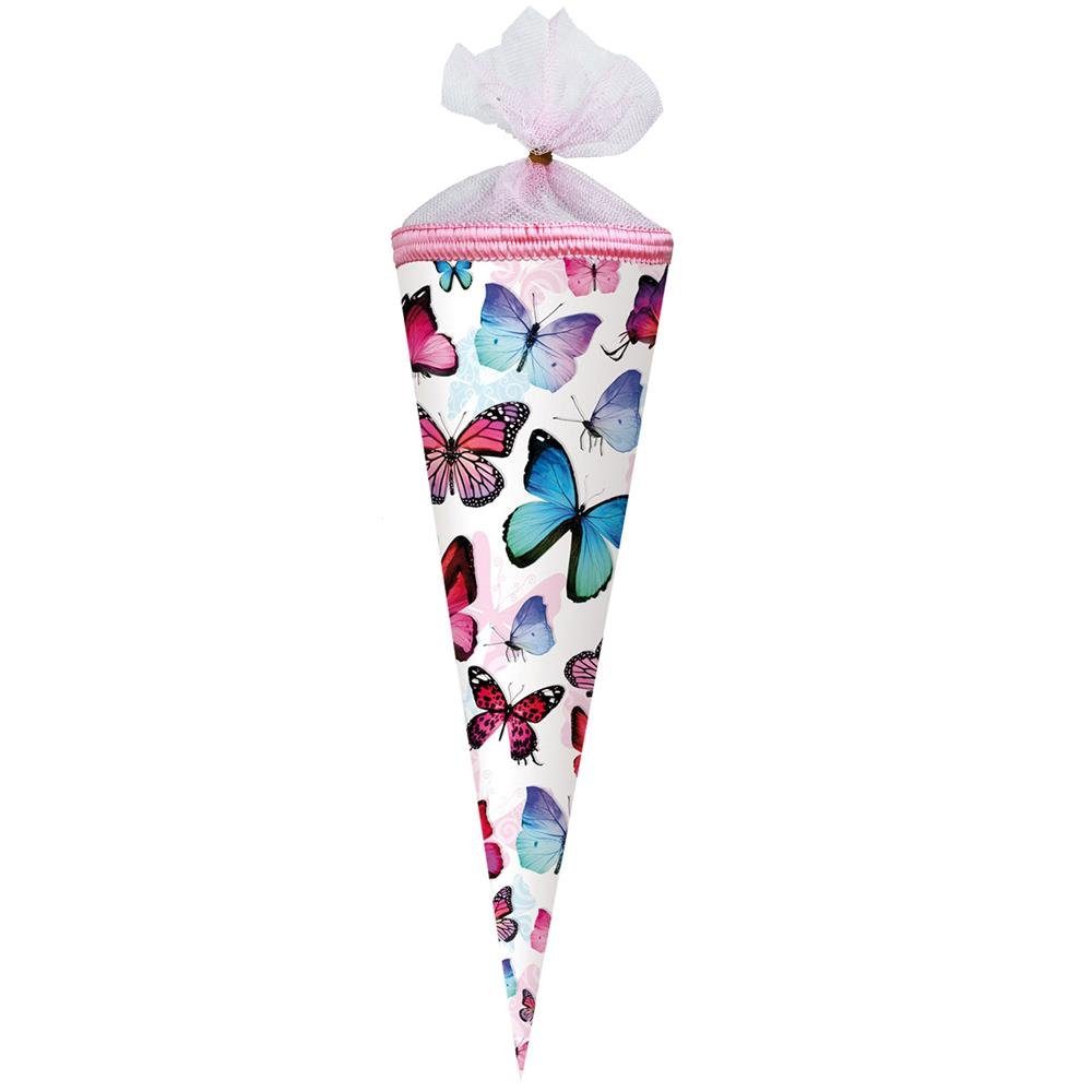 Nestler Schultüte Schmetterling 2016, 35 cm, rund, mit Tüllverschluss