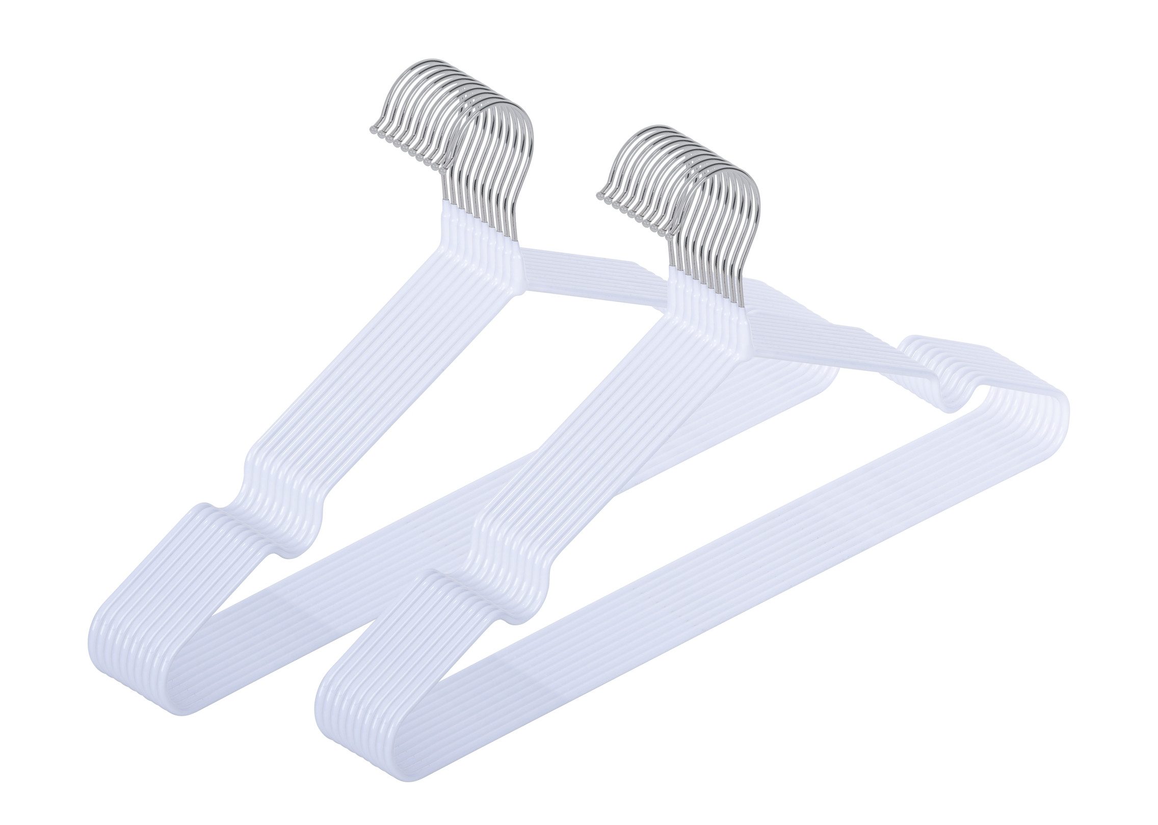 WENKO Kleiderbügel Modell Sascha, (Set, 20-tlg), rutschfeste Beschichtung, schmales Design