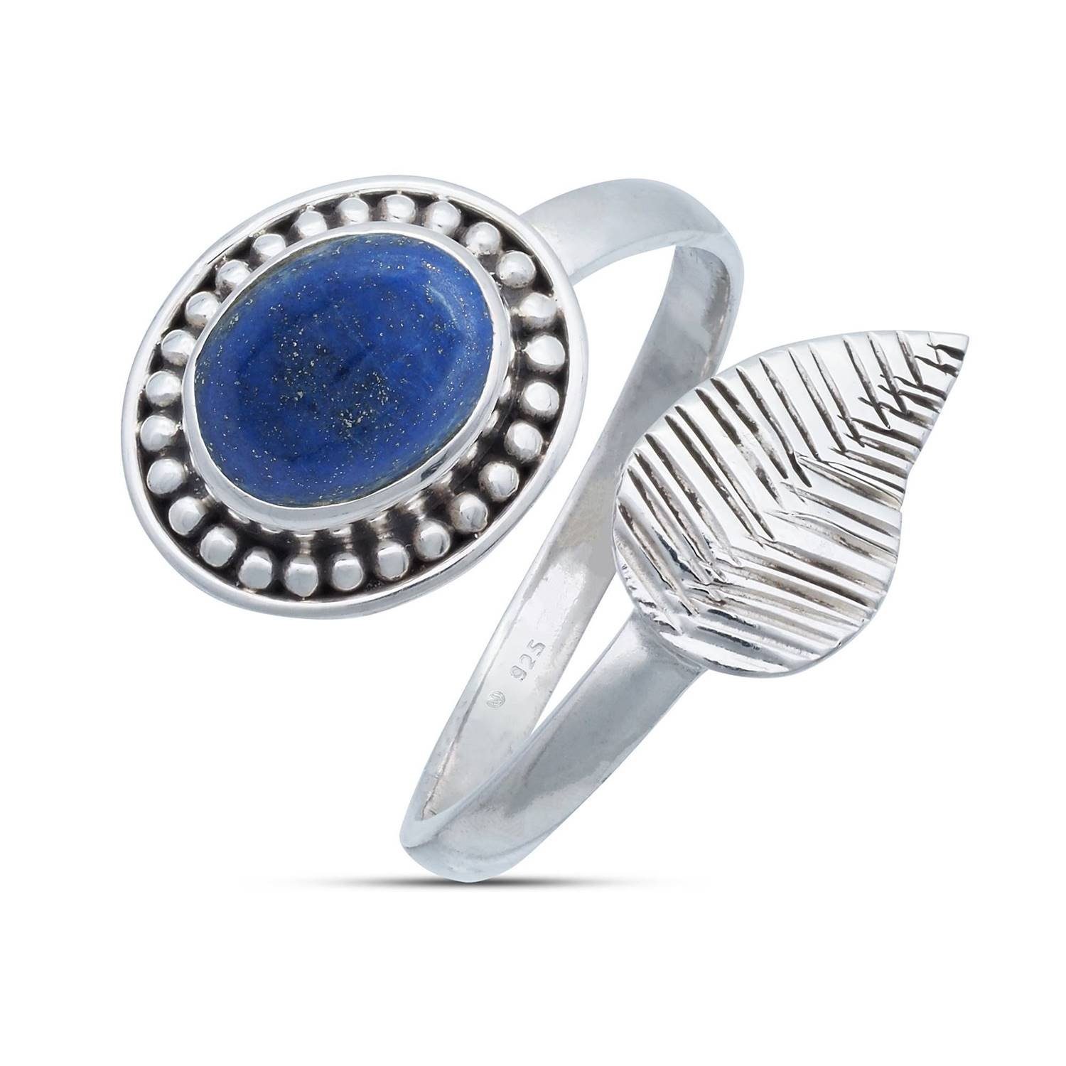 Silber mantraroma Lapis 925er Silberring mit Lazuli