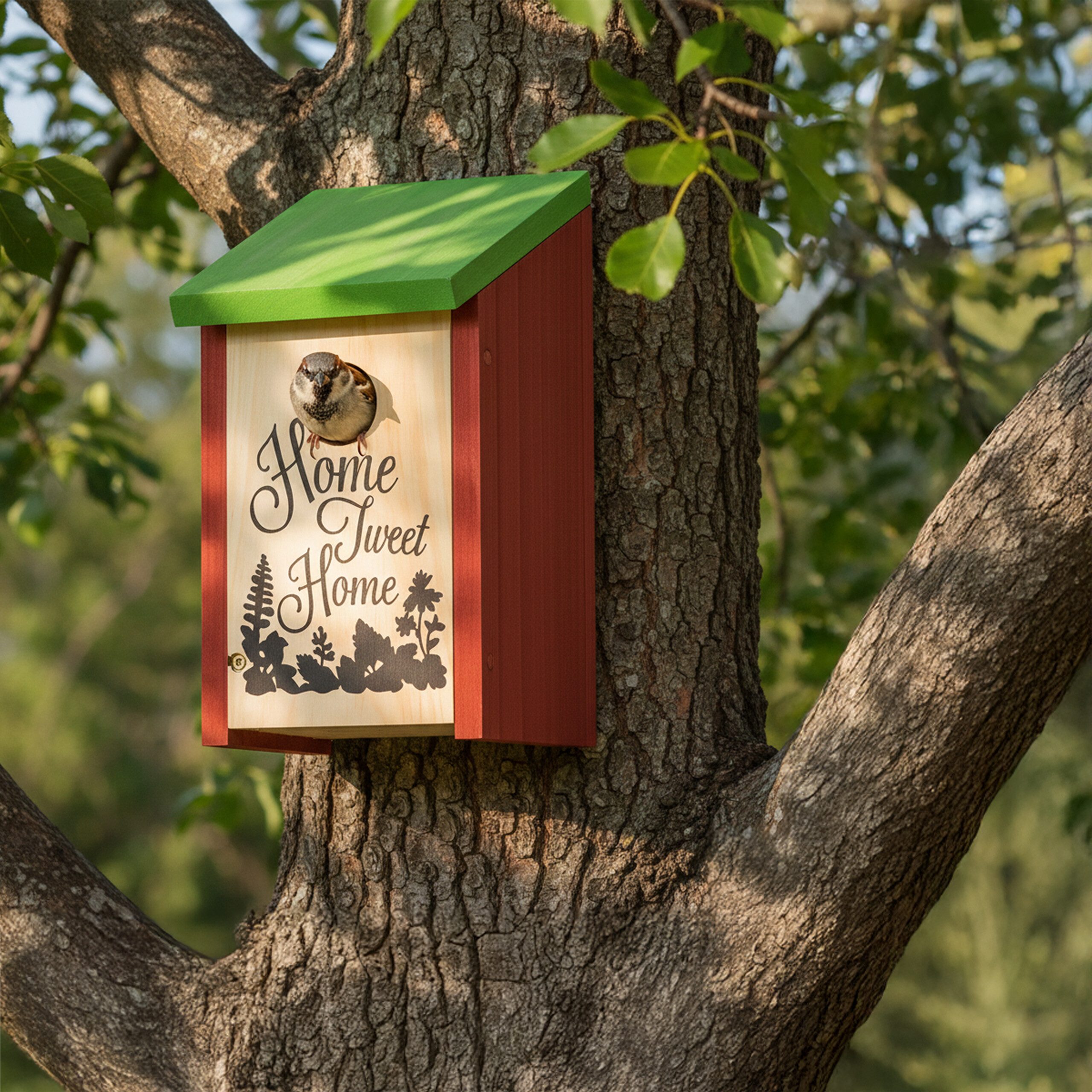 relaxdays Nistkasten Home Tweet Home, rot