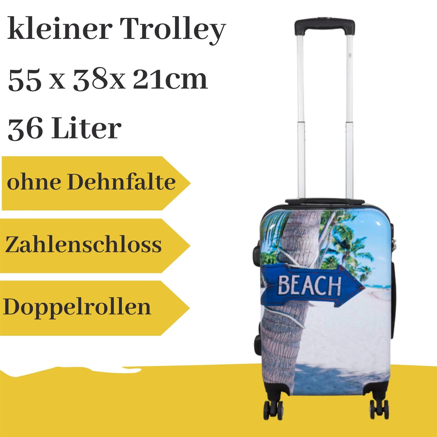 MONOPOL® Hartschalen-Trolley Motivkoffer 'Beach' S