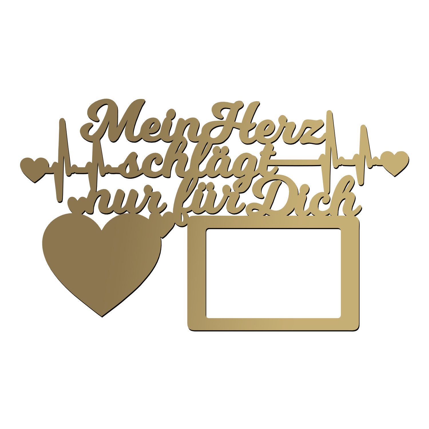 Namofactur Bilderrahmen Bilderrahmen 'Mein Herz schlägt nur für Dich - Ich günstig online kaufen