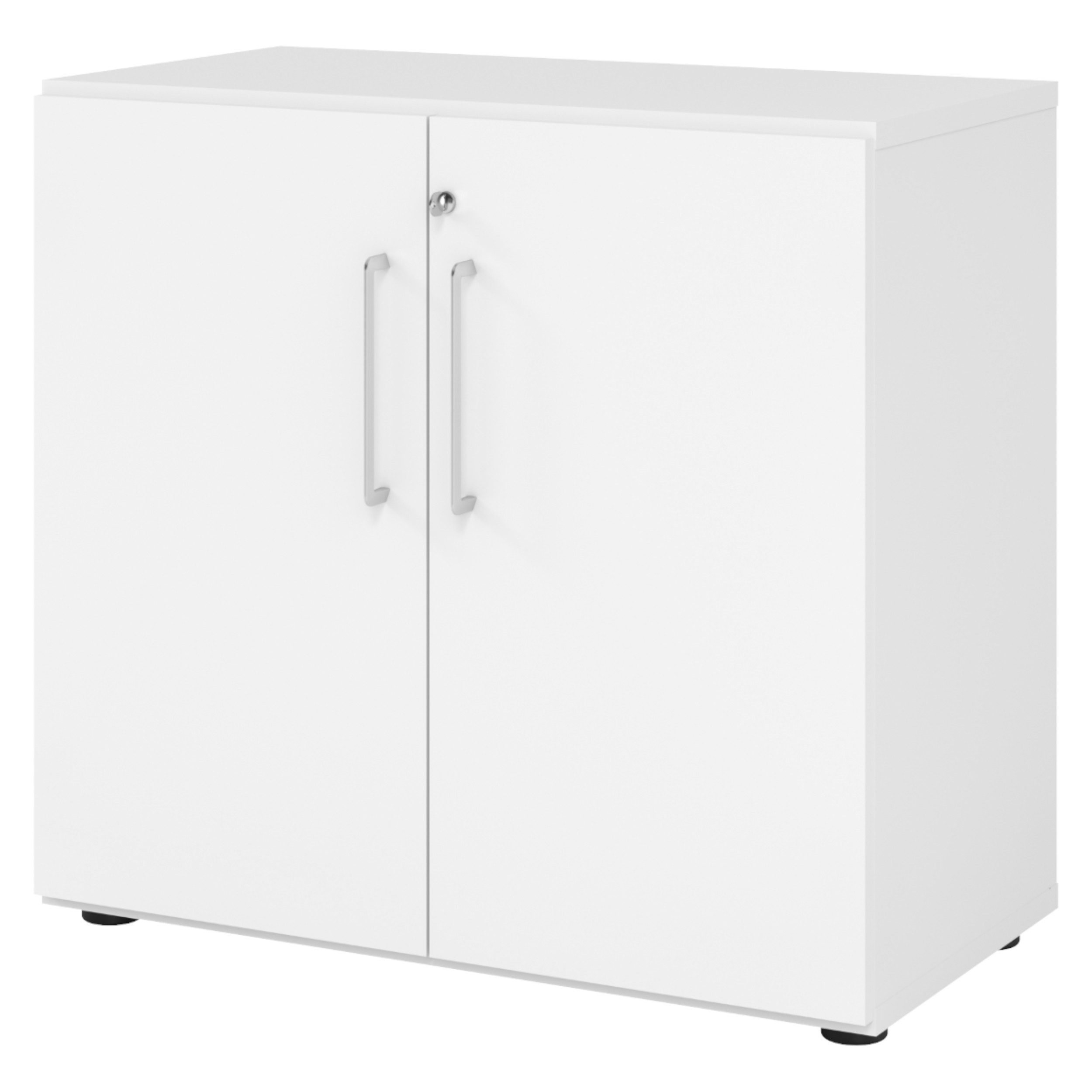bümö Aktenschrank smart Büroschrank - 2 Ordnerhöhen Dekor: Weiß