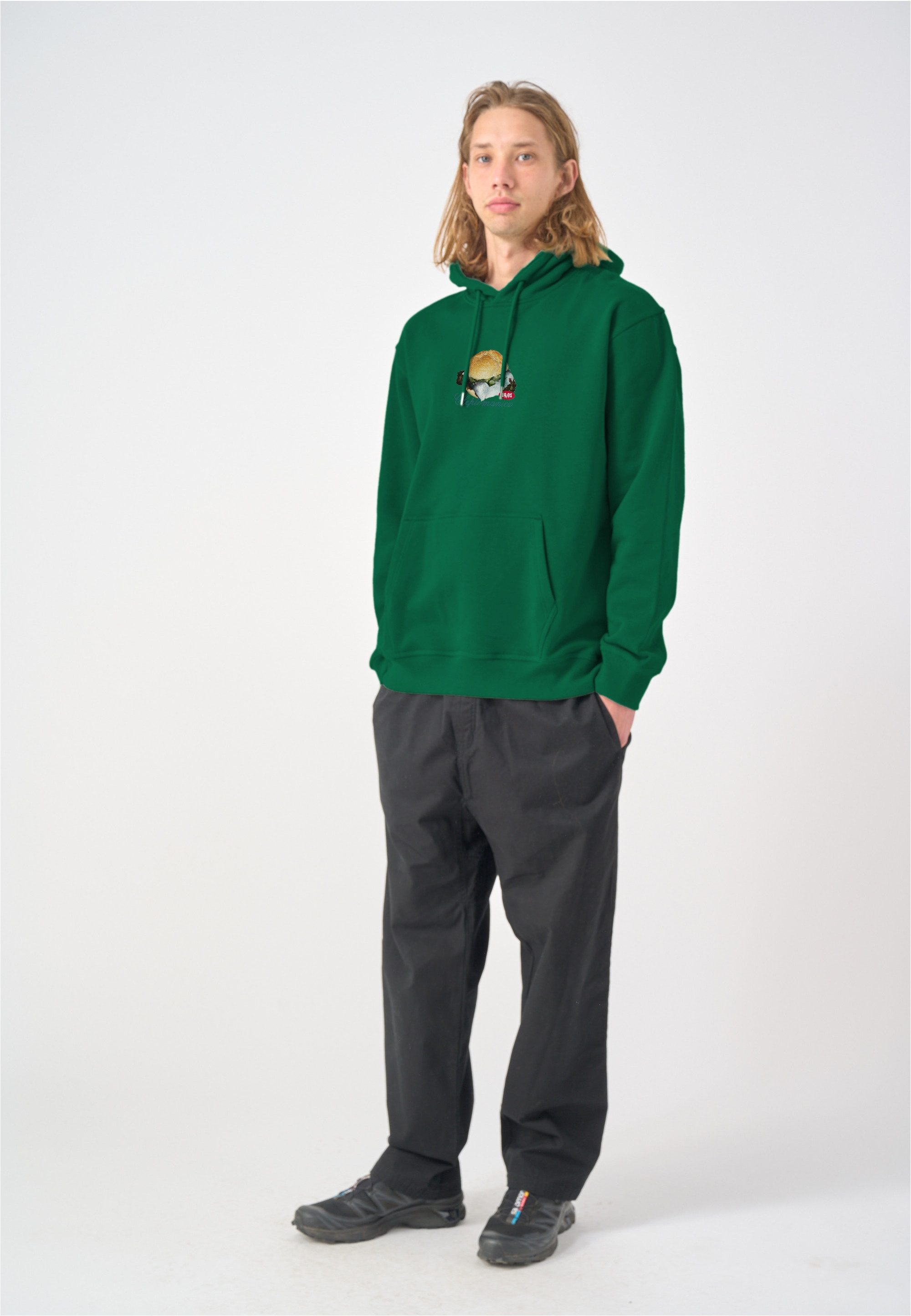 Cleptomanicx Kapuzensweatshirt Boxy Hooded WTFISH Locker geschnitten