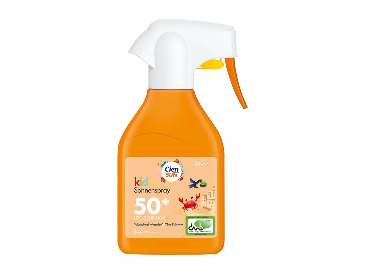 Cien Sonnenschutzspray Cien Sun Kids Sonnenspray LSF 50+ 250 ml, 250ml (3er Pack), 3-tlg., Mehrfachpackung, UVA &UVB Sofortschutz, Vegan, ohne Duftstoffe