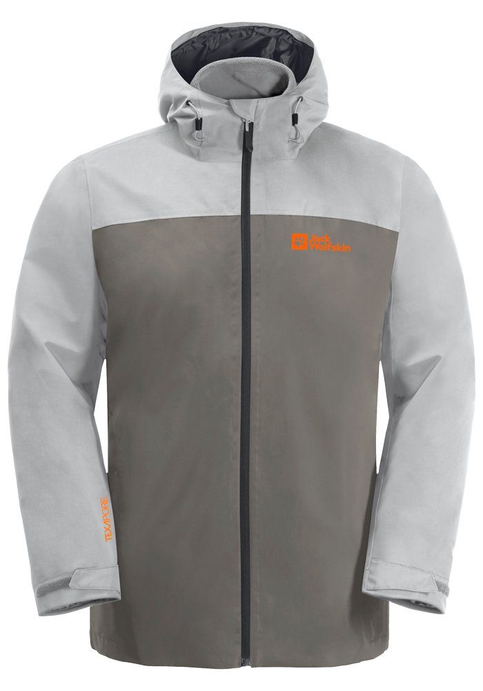 M (2 3-in-1-Funktionsjacke Jack Wolfskin teilig) smokey-grey JKT 3IN1 TAUBENBERG