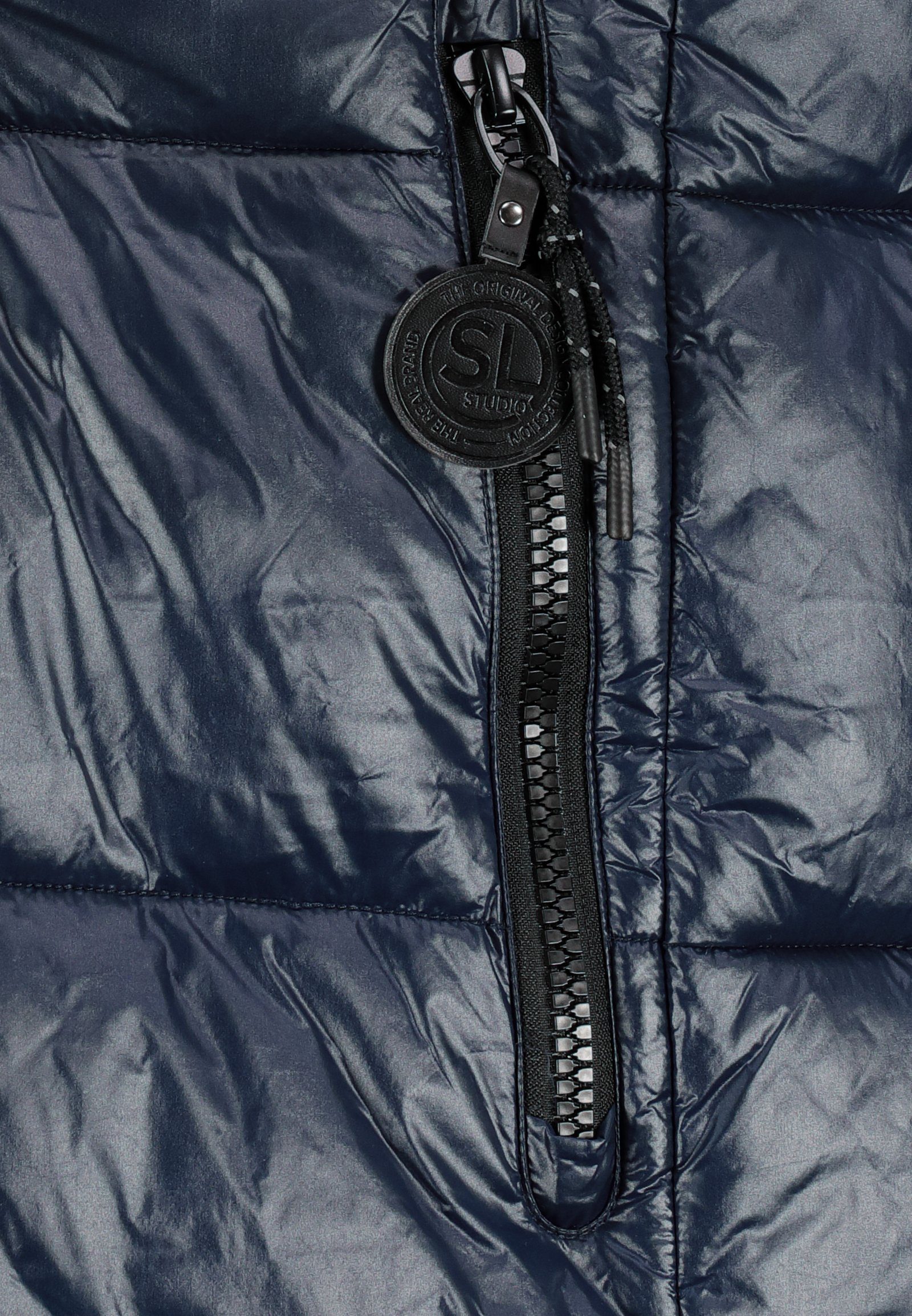 Fresh Made Steppweste Lange Stepp weste Kapuze Übergangs Herbst Frühlings Weste Windbreaker