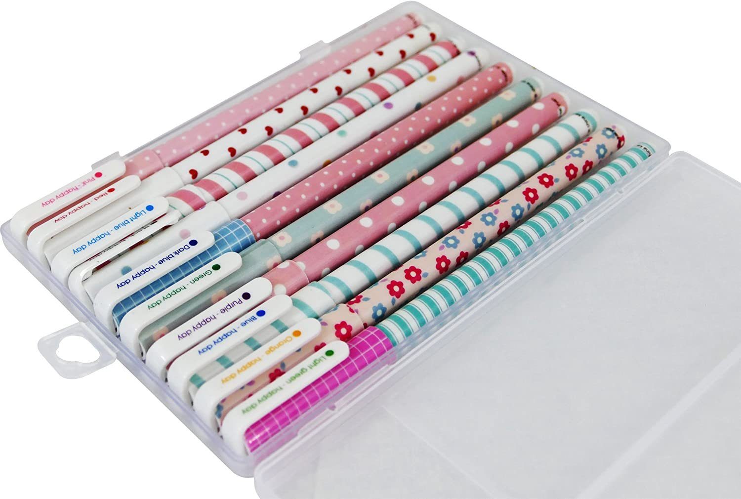 Katara Kugelschreiber Kawaii 10 Pastellfarben, Kugelschreiber in einer (Set, bunte Schulsachen, Schön-Schreib-Stift, 10-tlg., 10 farbige Stück), Koreanische Box