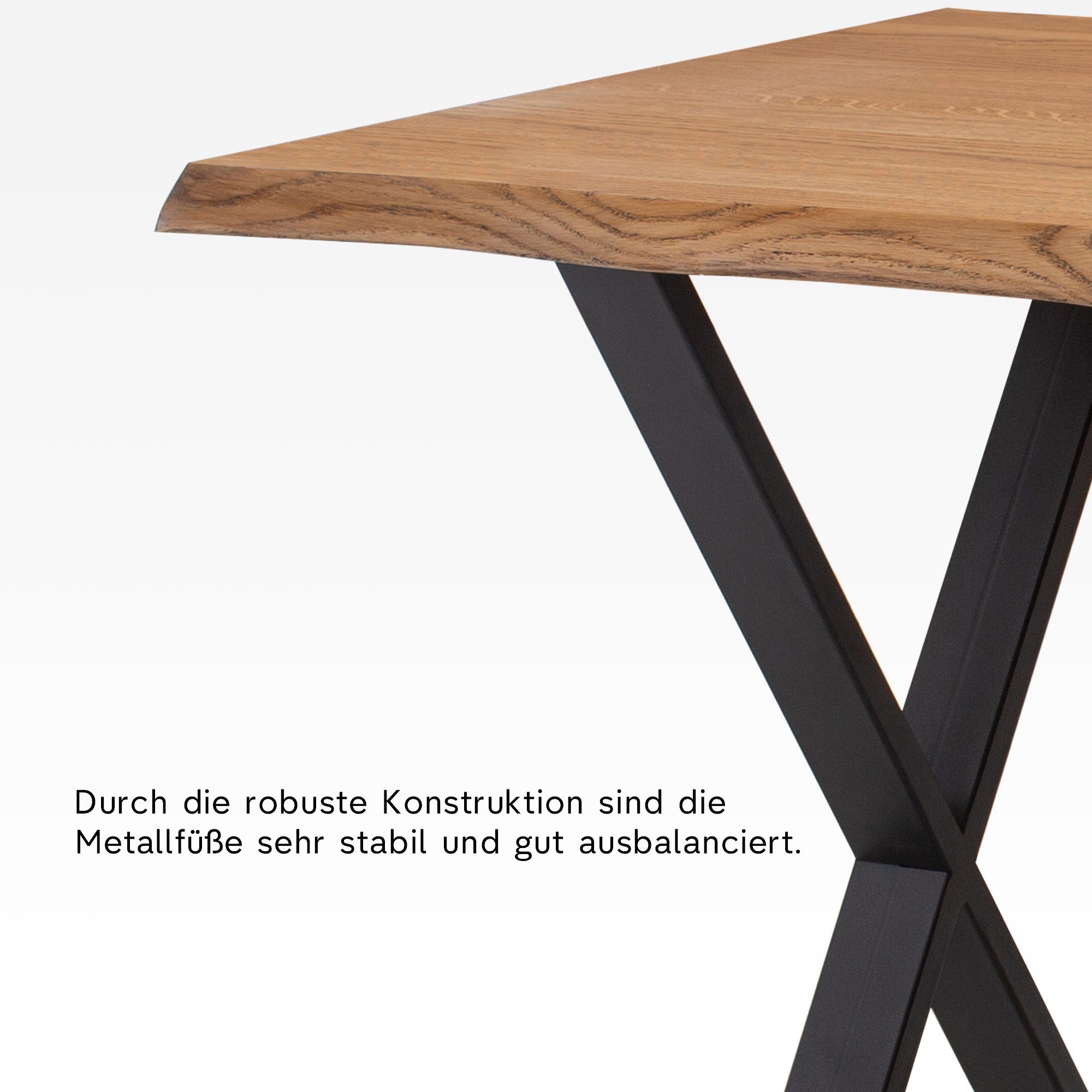 2 Schreibtisch, für - Metall Esstisch, Tischgestell SR Schwarz Couch Stück Metallfüße 46 Tischbeine Rikmani
