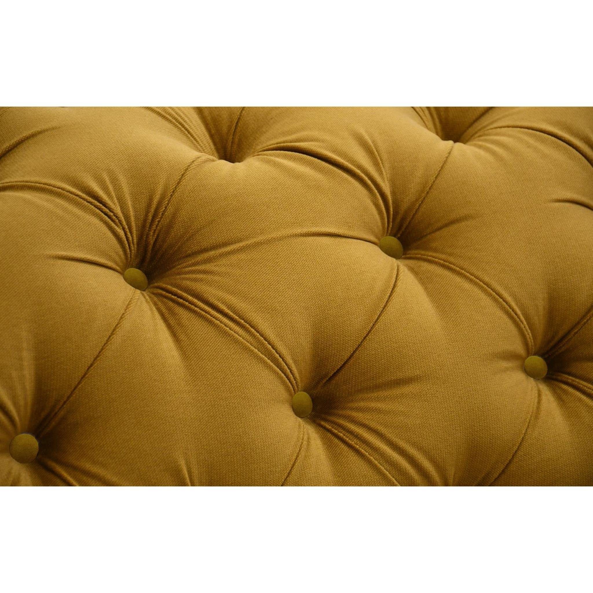 und U-Form Chesterfield Ecksofa Ecksofa 01) Stil (kronos Schlaffunktion Bettkasten, Senfgelb Chester, Beautysofa