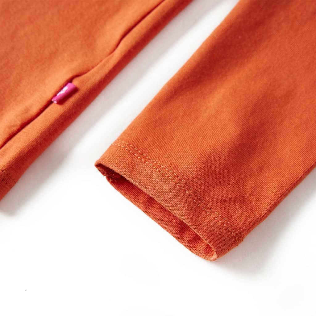 vidaXL Langarmshirt Kinder-Langarmshirt Dunkelorange 116