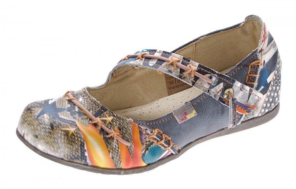 Schwarz Frühjahr, Schuhe variieren Keilpumps TMA Musterdruck, Used Muster Sommer Leder Ballerina TMA Look, 5085