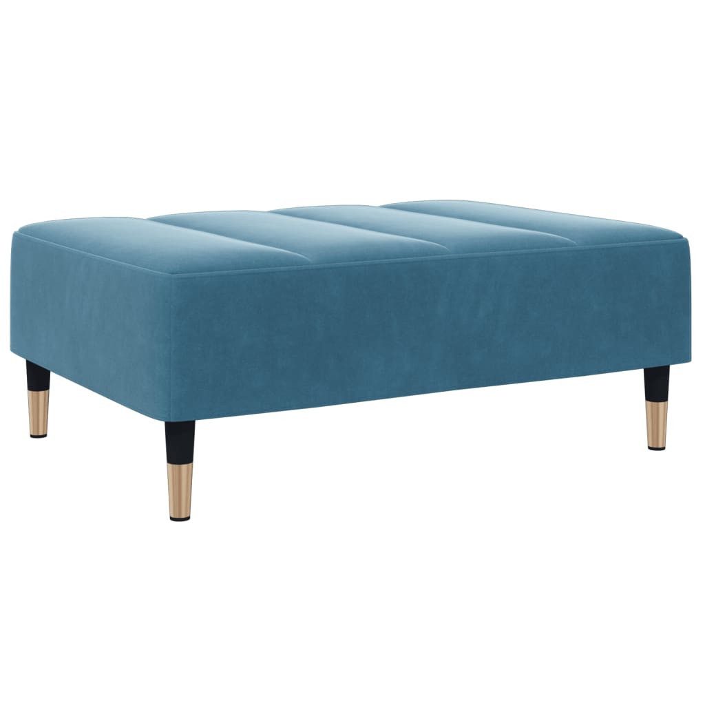 vidaXL Polsterhocker Fußhocker Blau 77x55x31 cm günstig online kaufen