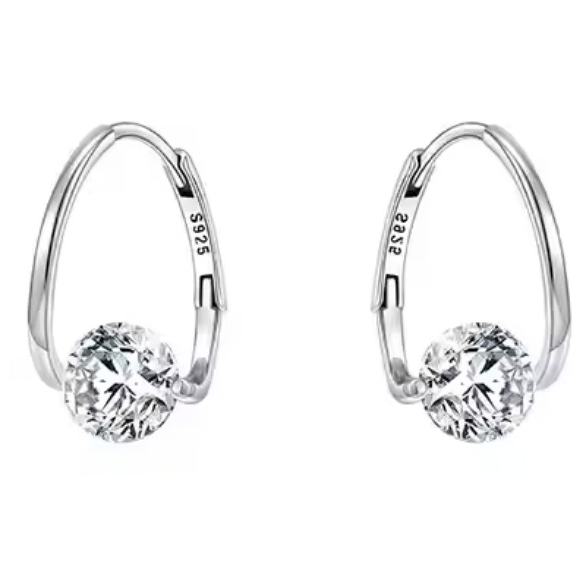 ELLAWIL Paar Creolen Ohrschmuck Damenohrringe Zirkonia Creole Ohrcreolen Gl günstig online kaufen