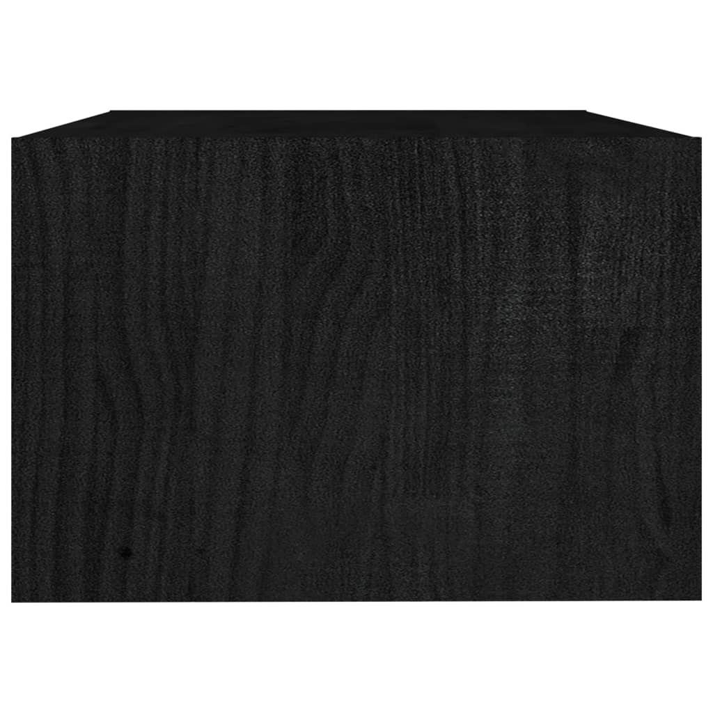 75x50x33,5 Schwarz cm | Kiefer Couchtisch Massivholz (1-St) Schwarz vidaXL Couchtisch Schwarz