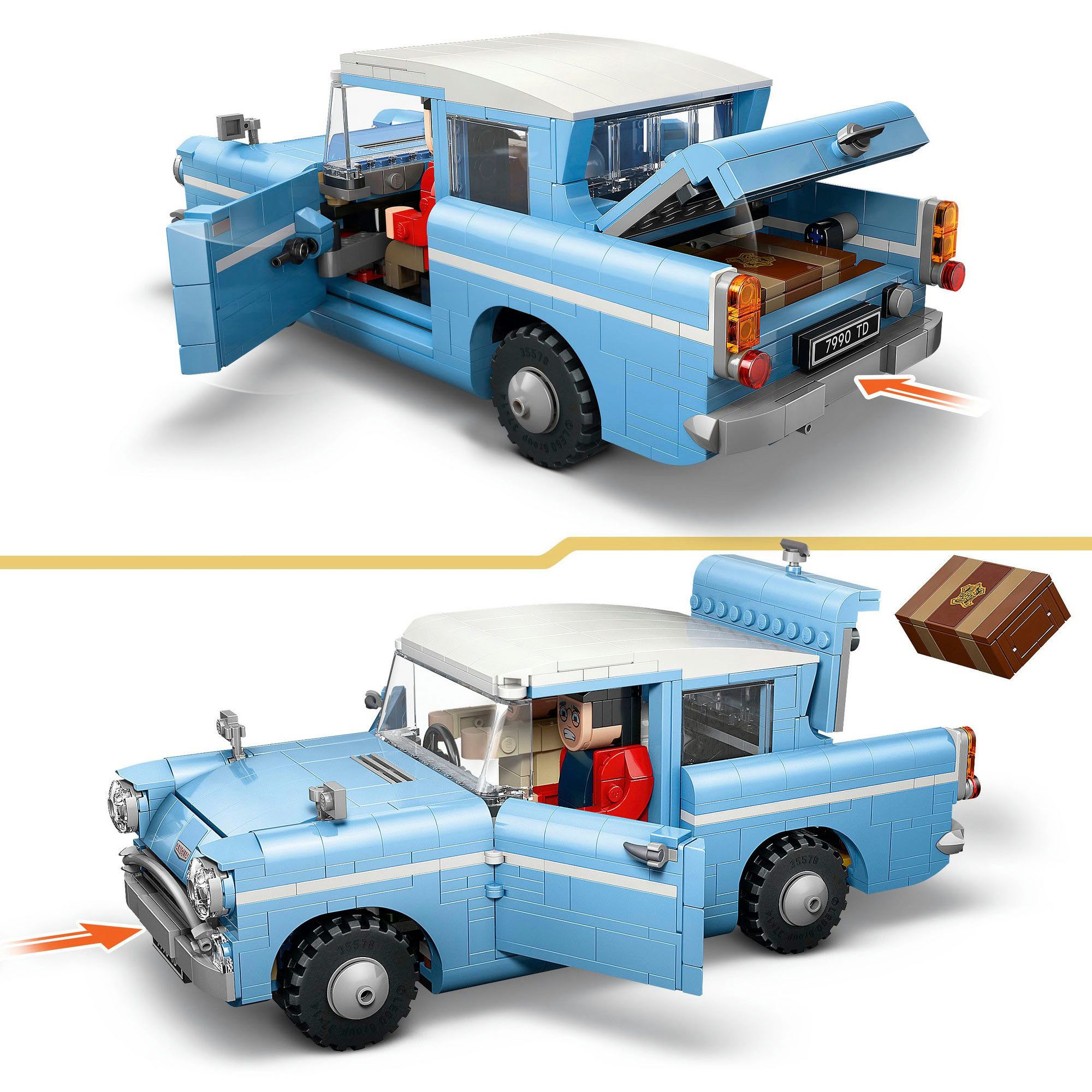 LEGO® Fliegender Ford Anglia (76470), LEGO Harry Potter Konstruktionsspielsteine, (868 St), Made in Europe – Bild 5 von 5