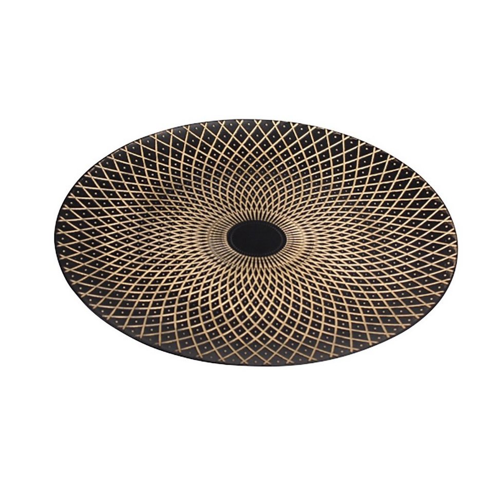 Werner Voß Platzteller Platzteller Rhombs, schwarz/gold Kunststoff, D. 33 cm  Material: 50% Polypropylen, 50 % Calciumcarbonat