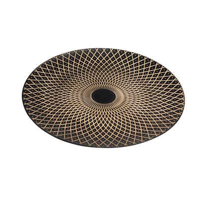 Werner Voß Platzteller »Platzteller Rhombs, schwarz/gold Kunststoff, D. 33 cm Material: 50% Polypropylen, 50 % Calciumcarbonat«