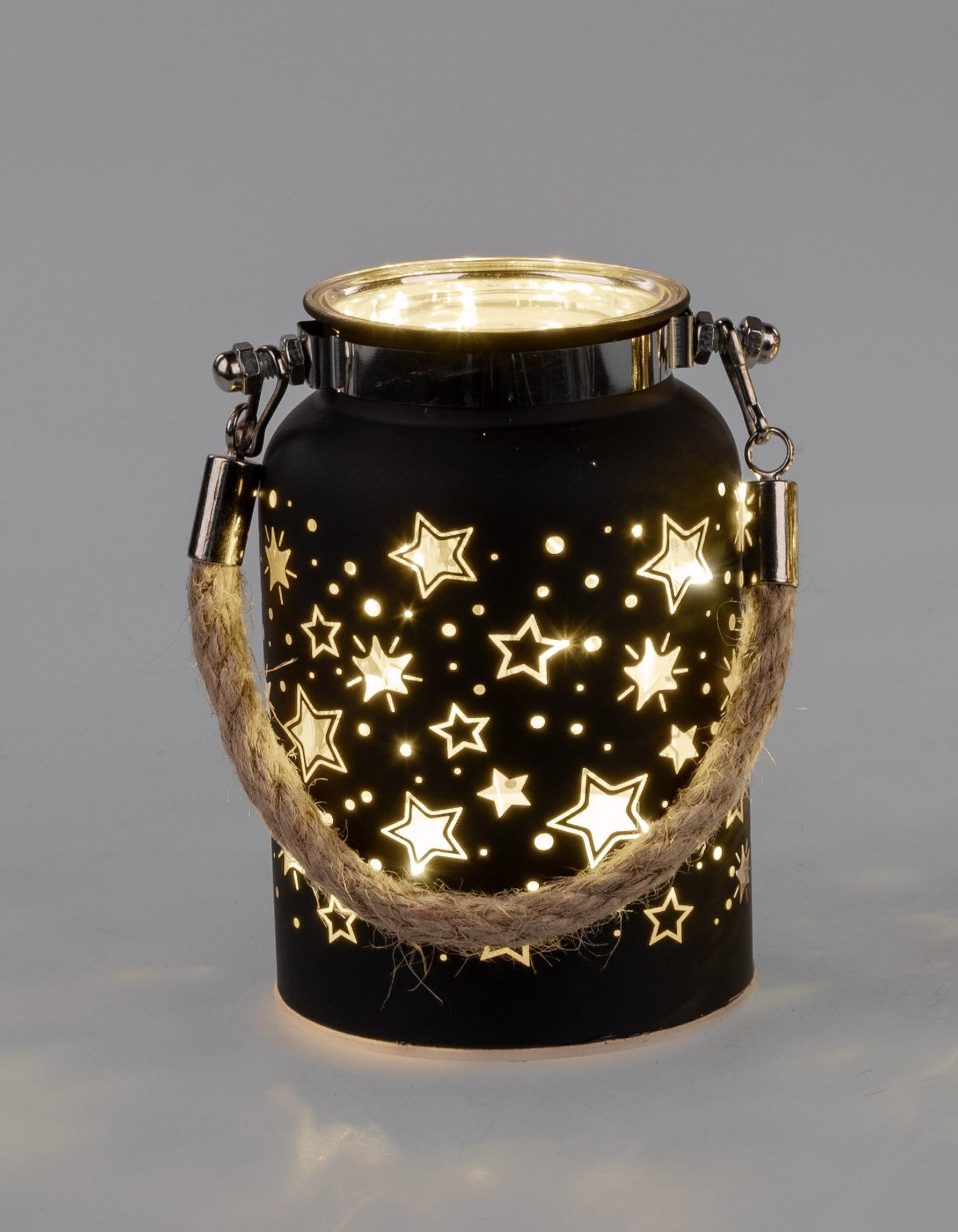 formano LED Dekolicht Deko Licht LED Laterne mattem Farbglas mit goldenem S günstig online kaufen