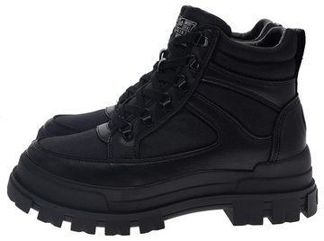 Buffalo ASPHA COM MID MEN Schwarz Stiefelette Veganer Herren Schnürstiefel