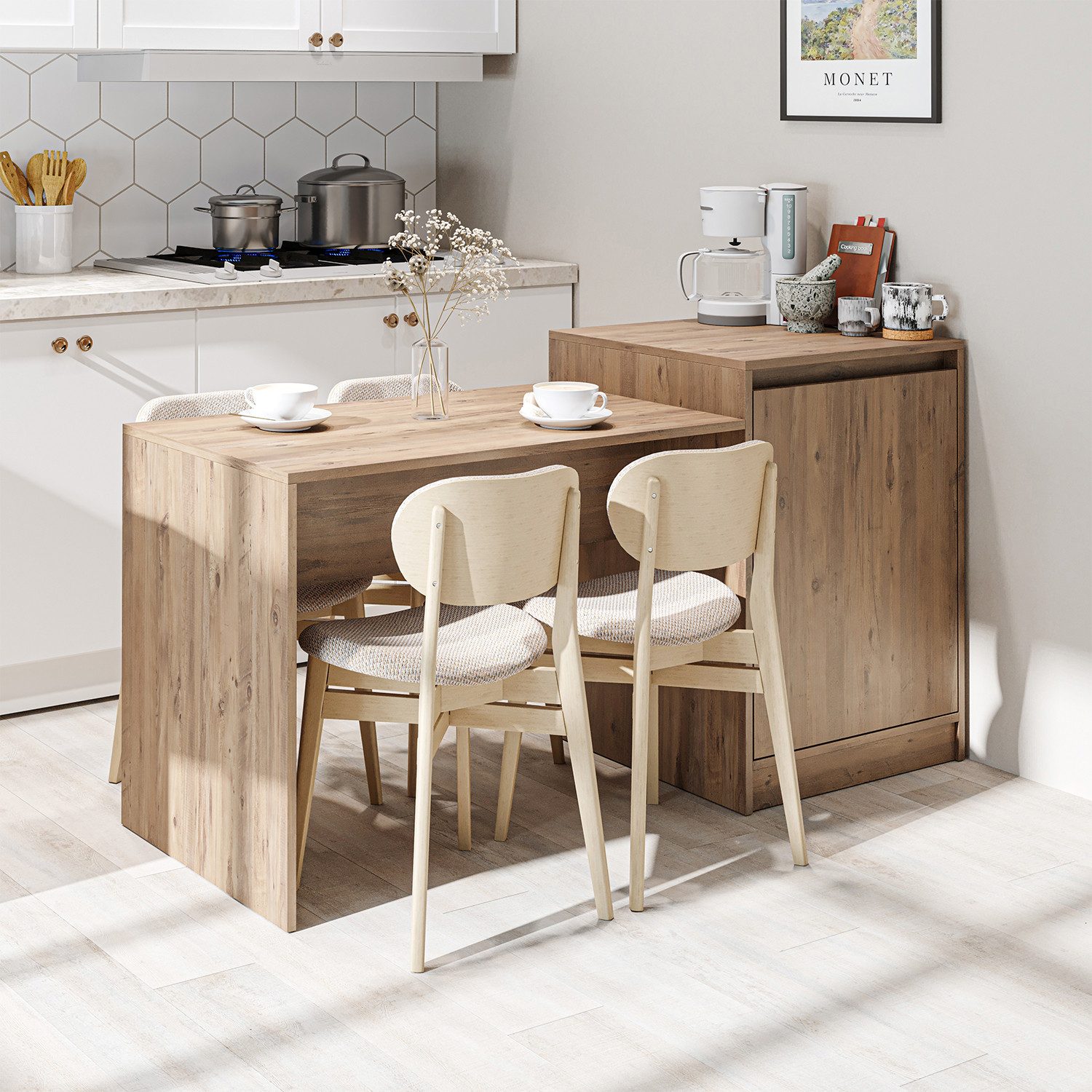 Roomart Küchentisch MILANO (Kücheninsel mit Esstisch, günstig online kaufen