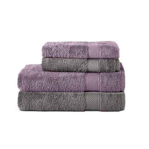 Komfortec Handtuch Set 100% Baumwolle, 2 Handtücher 50x100 cm und 2 Badetücher 70x140 cm, Frottier (Packung, 4-St), Frottee, Weich