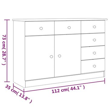 vidaXL Sideboard Sideboard ALTA 112x35x73 cm Massivholz Kiefer (1 St)
