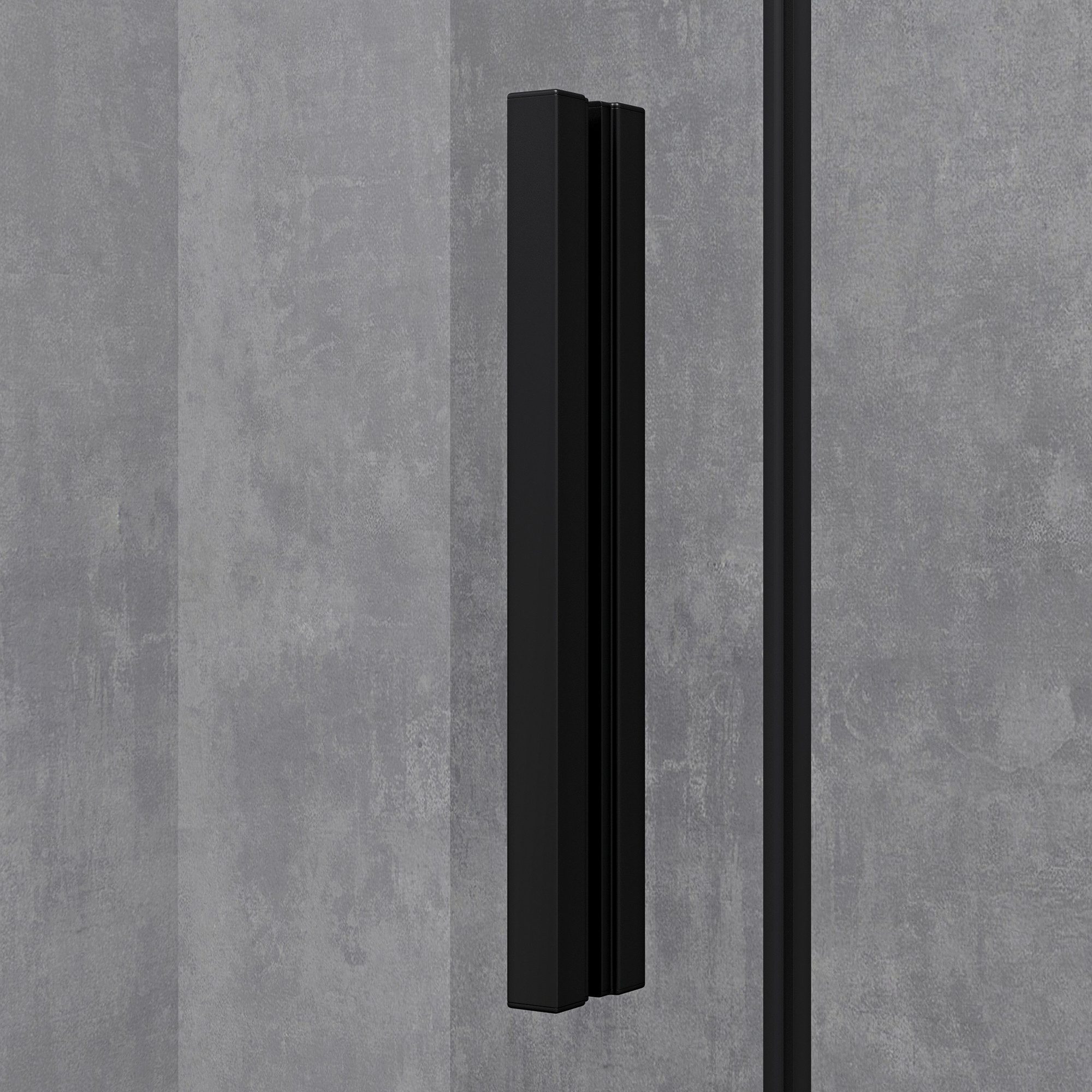doporro Eckdusche Duschkabine Schiebetür Duschabtrennung 8mm ESG mit NANO H:195cm R18, BxT: 100x75 cm, Einscheibensicherheitsglas, mit Schiebetür – Bild 5 von 5