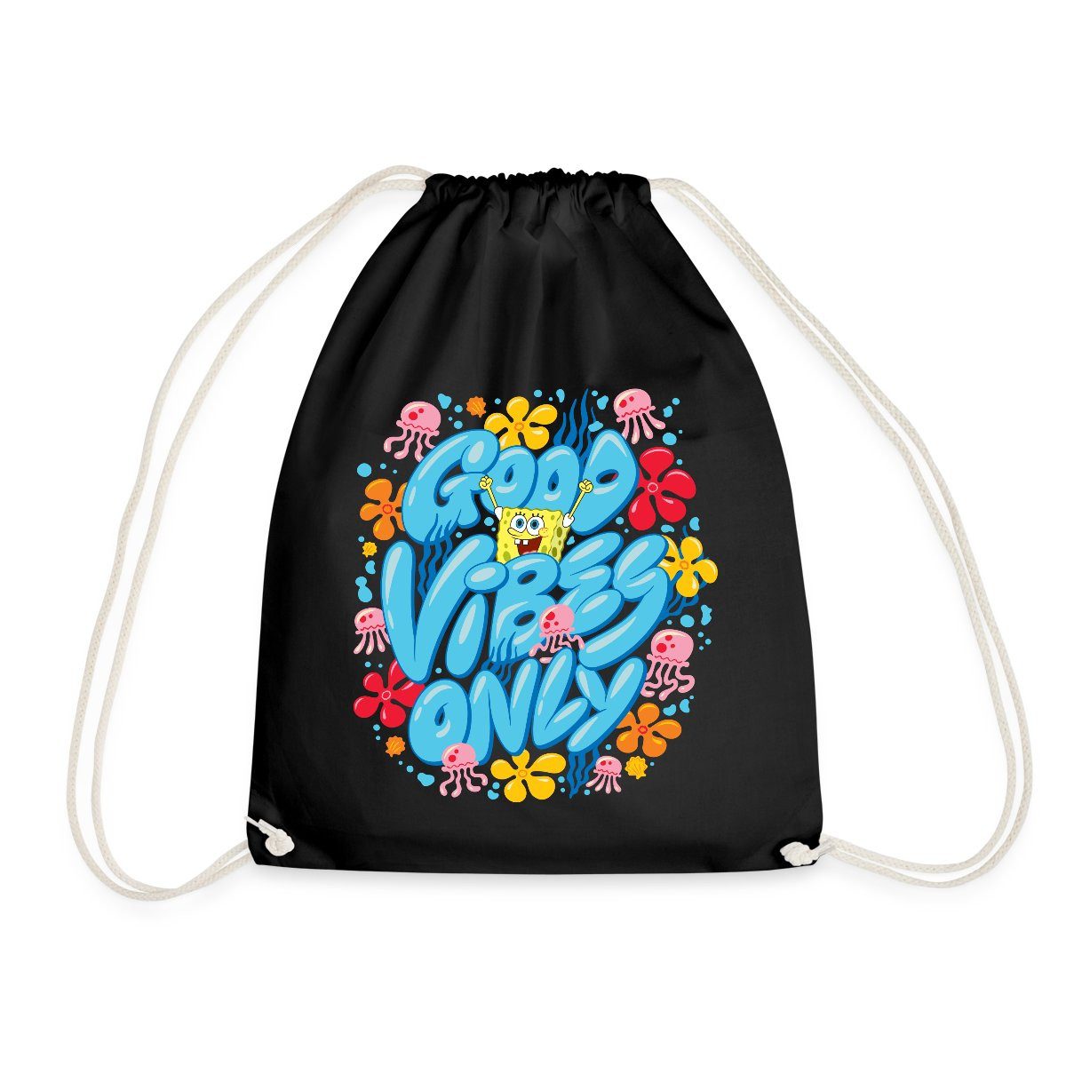 Turnbeutel Spongebob Schwammkopf Good Vibes Only Turnbeutel
