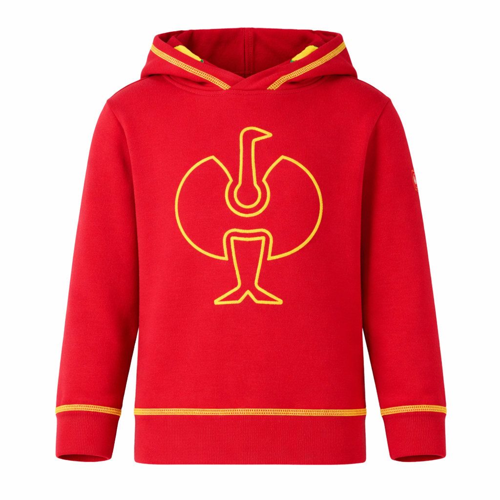 Engelbert Strauss Hoodie e.s. Kinder Hoodie Signalrot mit Print – Kapuzenpullover Kapuze, Print vorne
