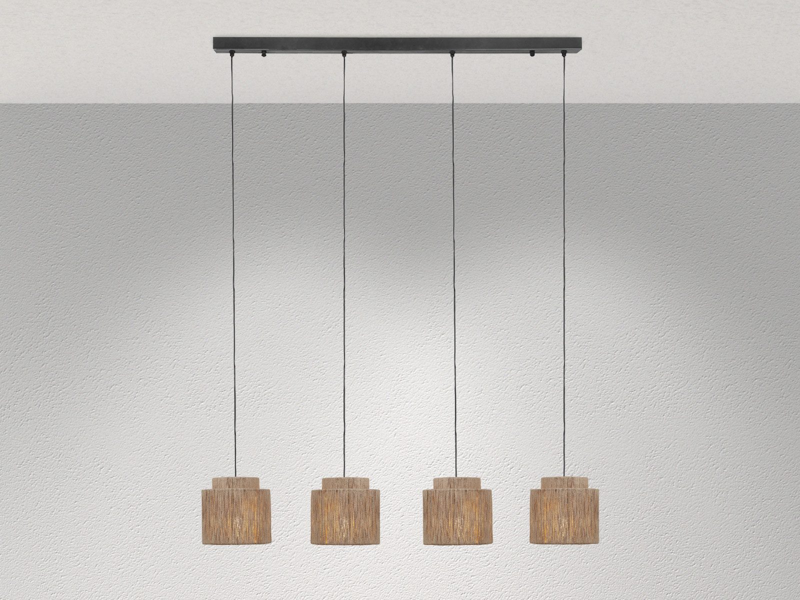 TRIO Leuchten LED Pendelleuchte, Dimmfunktion, LED wechselbar, warmweiß, mehrflammig im Boho Style hängend über Esstisch & Kücheninsel B: 115cm