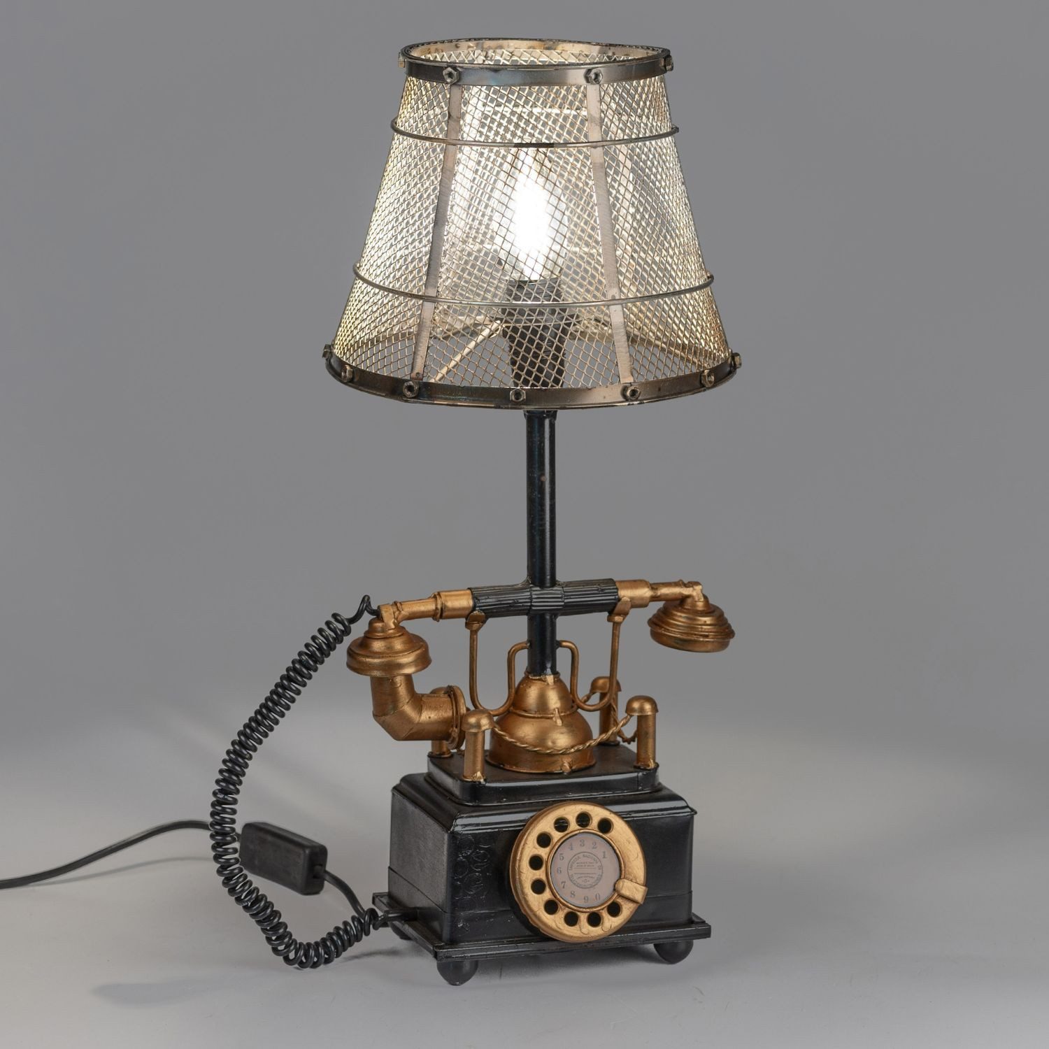 formano Dekofigur Vintage, Höhe: 42cm, Farbe: Silber, Motiv: Telefon