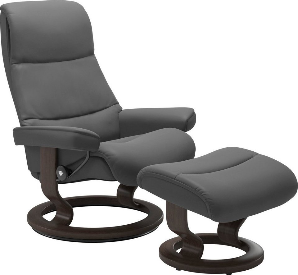 Stressless® Relaxsessel View (Set, Relaxsessel mit Hocker), mit Classic Base,  Größe M,Gestell Wenge