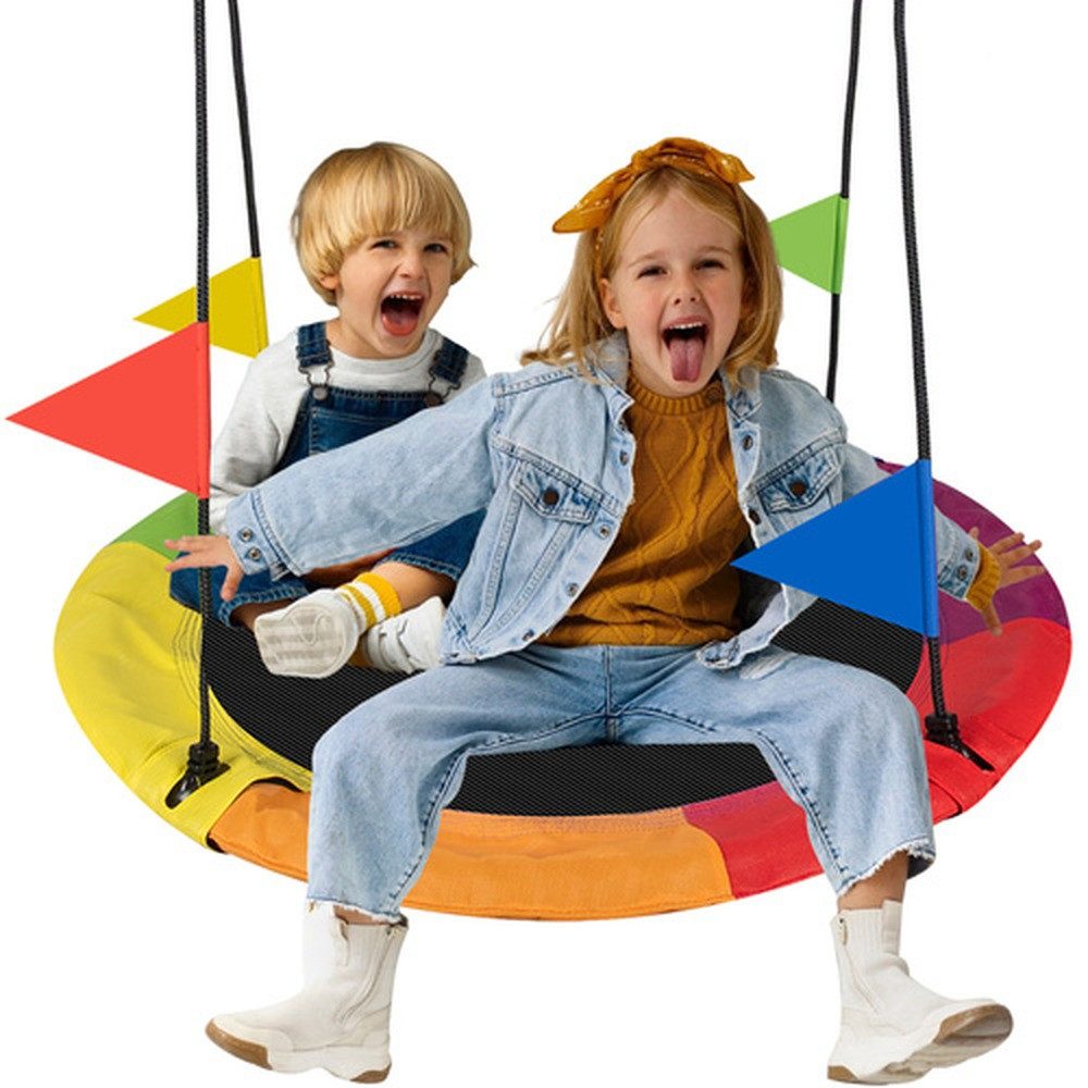 KRUZZEL Schaukelsitz Storchennest Schaukel 110 cm (Spar-Set, 1-tlg), Aufhängung an Baum, Gestell, Decke oder Spielplatz möglich