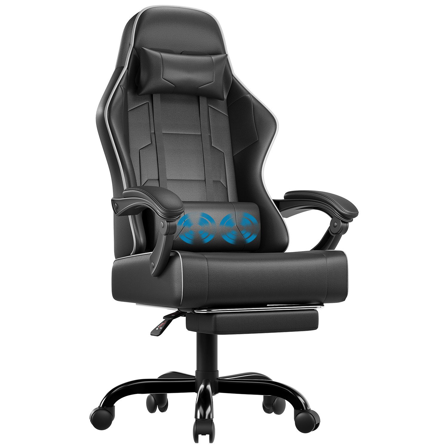 HOMALL Gaming-Stuhl Bürostuhl mit Massagefunktion, Fußstütze, günstig online kaufen