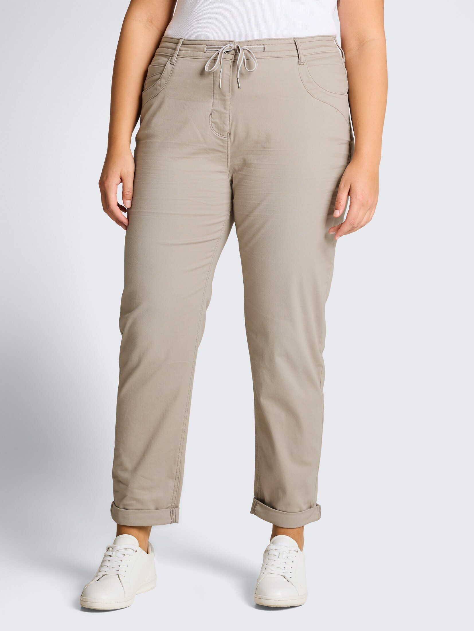 TOM TAILOR PLUS 7/8-Hose Hosen & Chino Plus Size - Cropped Slim Hose günstig online kaufen