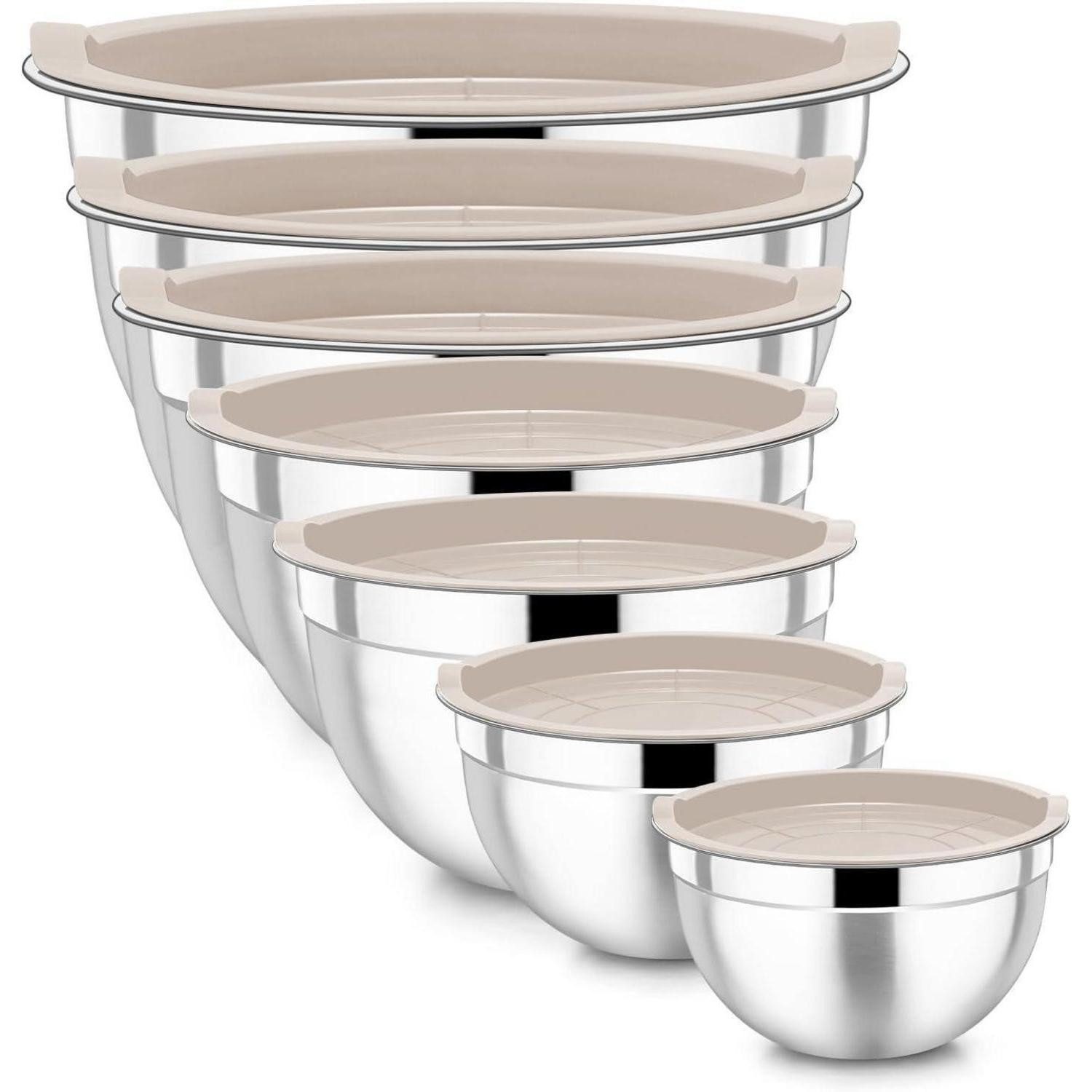 LuxusKollektion Küchenorganizer-Set Rührschüssel Edelstahl Set 7 günstig online kaufen