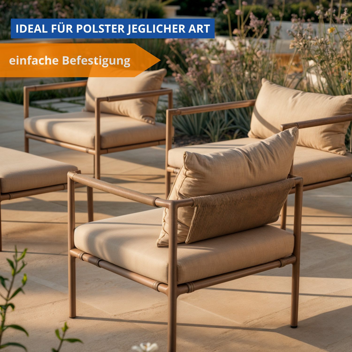 Smart-Planet Klettband Klettband 10m x 2cm Power-Haftung Doppelseitig Selbstklebend, Einfach & schnelle Montage