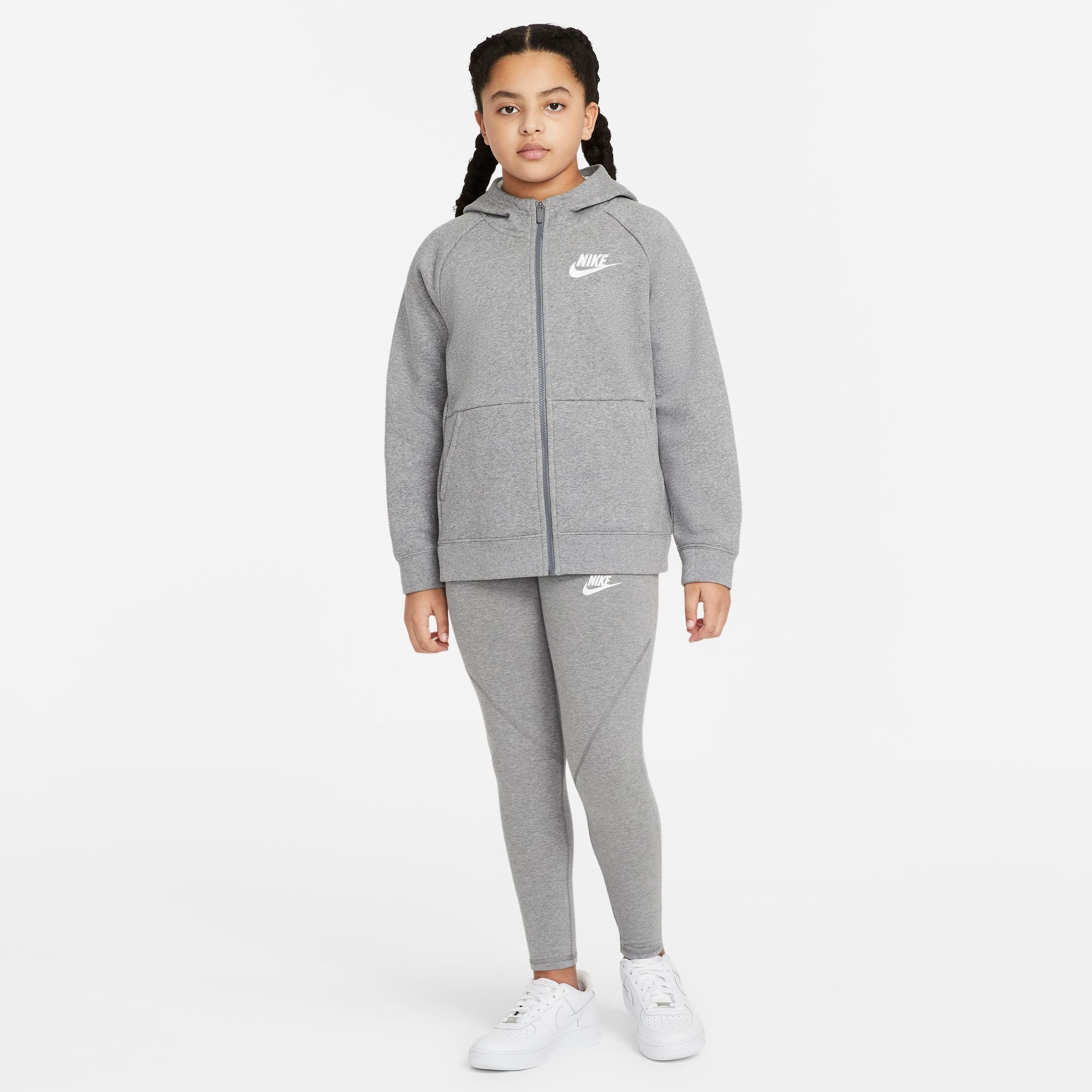 (GIRLS) Kinder Nike LEGGINGS für Leggings - KIDS' HIGH-WAISTED FAVORITES Sportswear BIG carbon heath